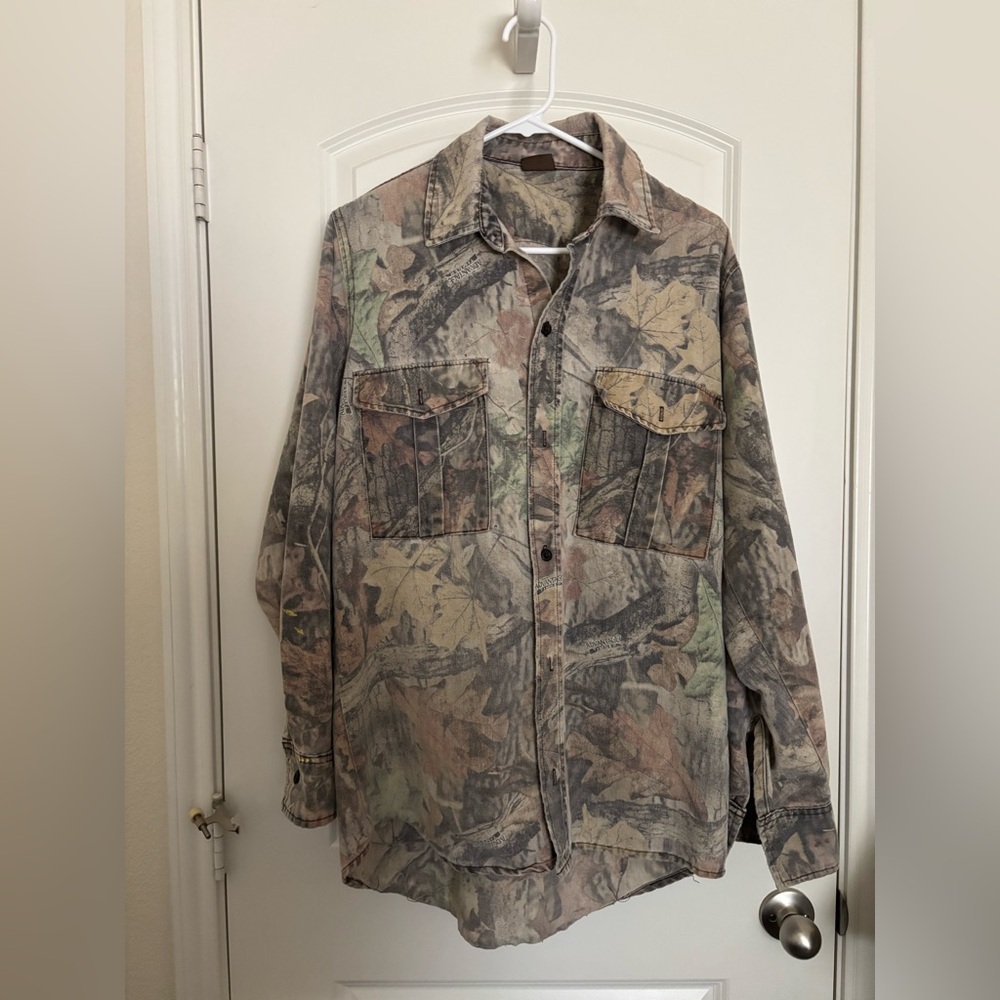 Camo Long Sleeve Button Up - Men’s Medium